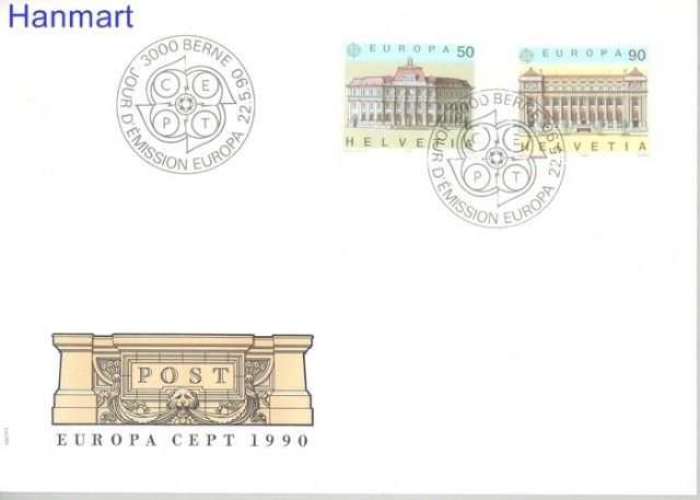 Znaczek Szwajcaria 1990 Mi 1415-1416 FDC