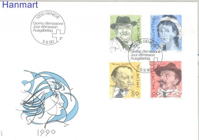 Znaczek Szwajcaria 1990 Mi 1423-1426 FDC