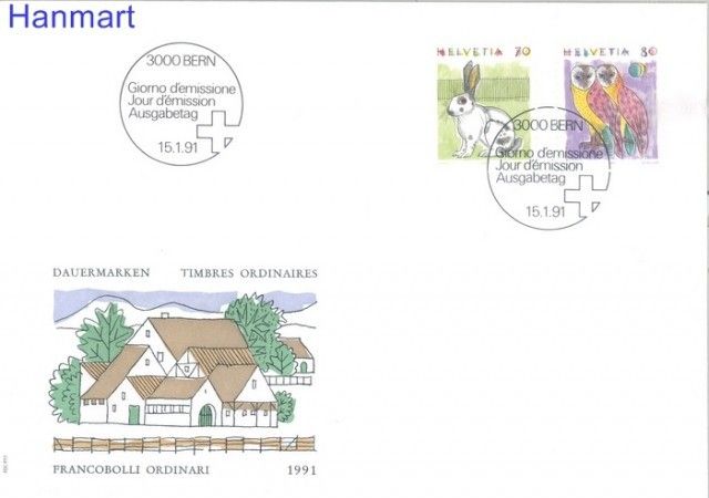 Znaczek Szwajcaria 1991 FDC