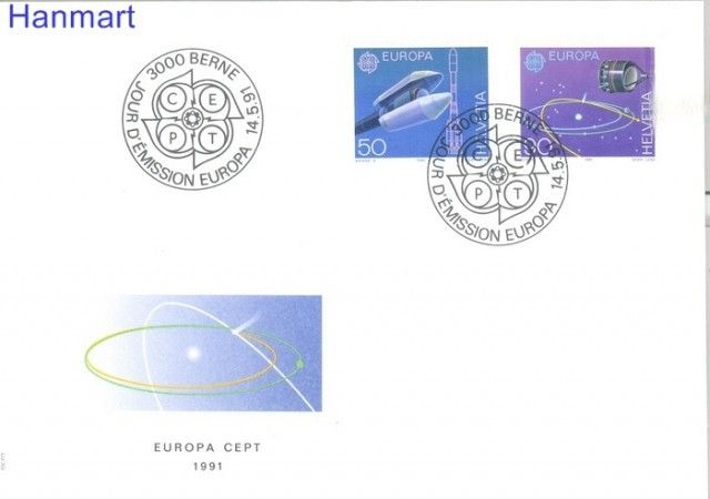 Znaczek Szwajcaria 1991 Mi 1444-1445 FDC