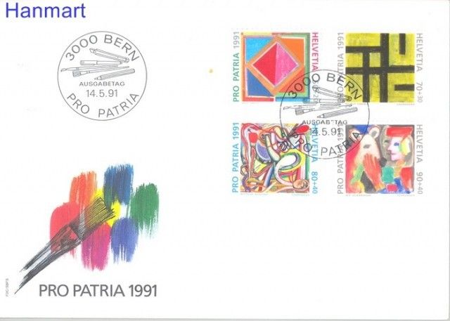 Znaczek Szwajcaria 1991 Mi 1446-1449 FDC
