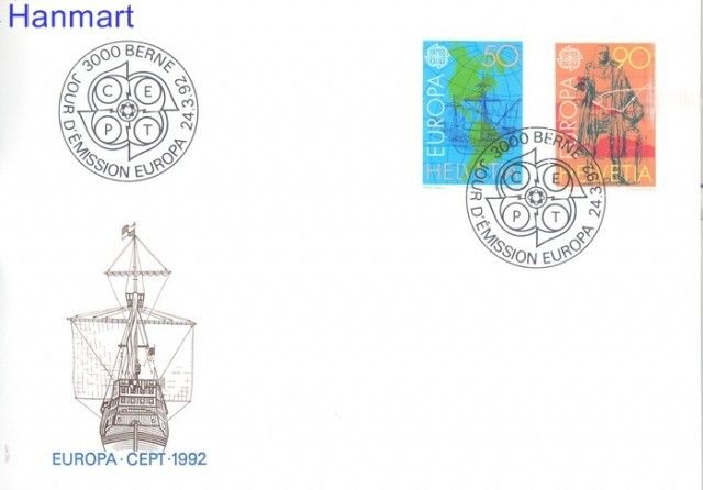 Znaczek Szwajcaria 1992 Mi 1468-1469 FDC