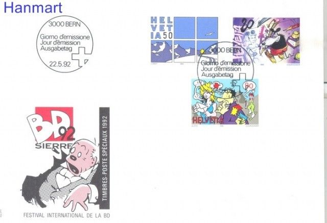Znaczek Szwajcaria 1992 Mi 1474-1476 FDC