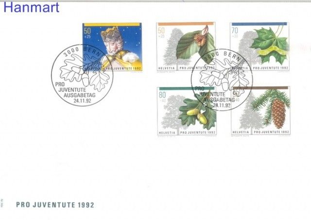 Znaczek Szwajcaria 1992 Mi 1483-1487 FDC