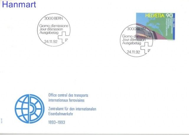 Znaczek Szwajcaria 1992 Mi 1488 FDC