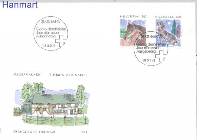Znaczek Szwajcaria 1993 Mi 1491-1492 FDC