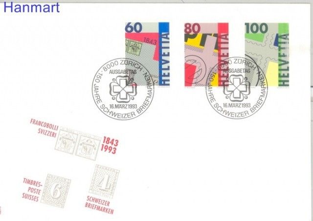 Znaczek Szwajcaria 1993 Mi 1496-1498 FDC