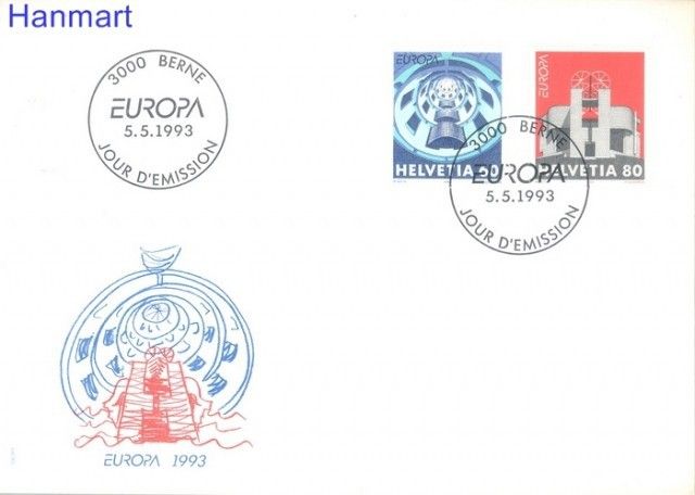 Znaczek Szwajcaria 1993 Mi 1499-1500 FDC