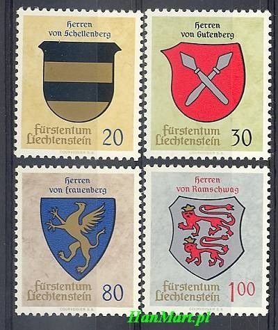 Znaczek Liechtenstein 1965 Mi 450-453 Czyste **