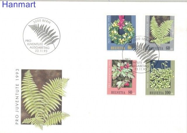 Znaczek Szwajcaria 1993 Mi 1512-1515 FDC
