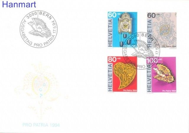 Znaczek Szwajcaria 1994 Mi 1527-1530 FDC