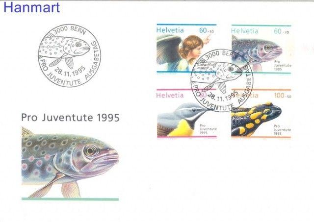Znaczek Szwajcaria 1995 Mi 1567-1570 FDC