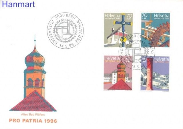 Znaczek Szwajcaria 1996 Mi 1577-1580 FDC