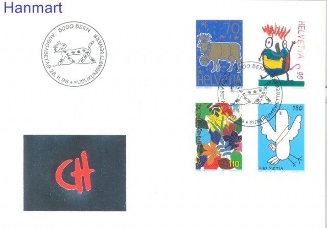 Znaczek Szwajcaria 1996 Mi 1593-1596 FDC