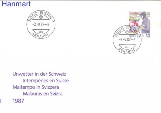 Znaczek Szwajcaria 1987 FDC