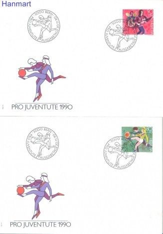 Znaczek Szwajcaria 1990 Mi 1433-1434 FDC