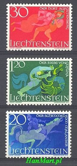 Znaczek Liechtenstein 1967 Mi 475-477 Czyste **