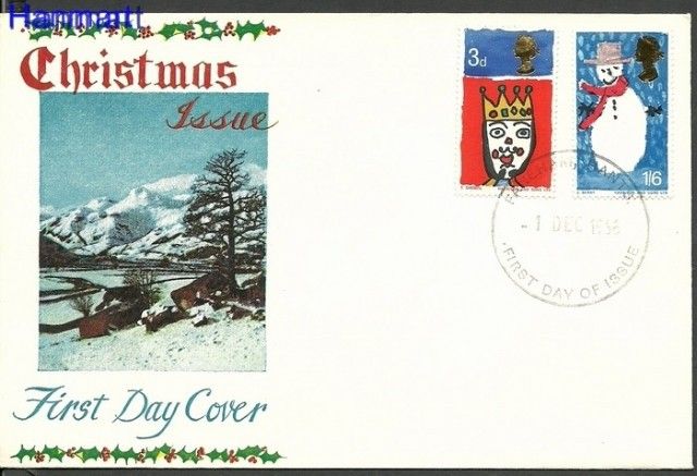 Znaczek Wielka Brytania 1966 Mi 442-443x FDC