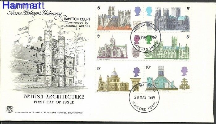 Znaczek Wielka Brytania 1969 FDC