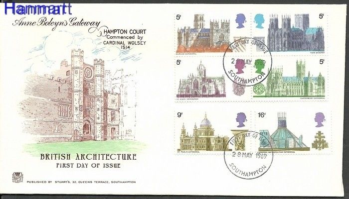 Znaczek Wielka Brytania 1969 FDC