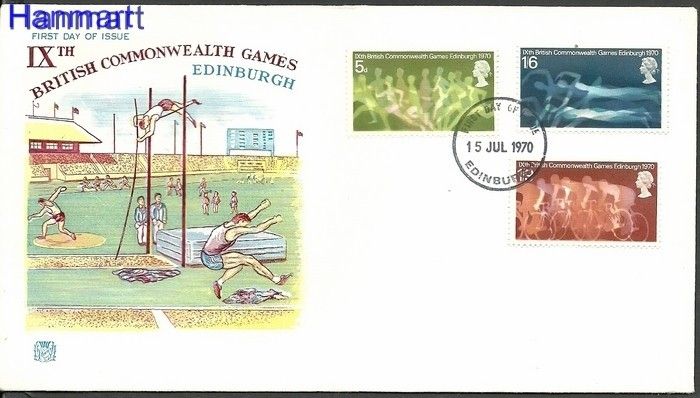 Znaczek Wielka Brytania 1970 Mi 552-554 FDC