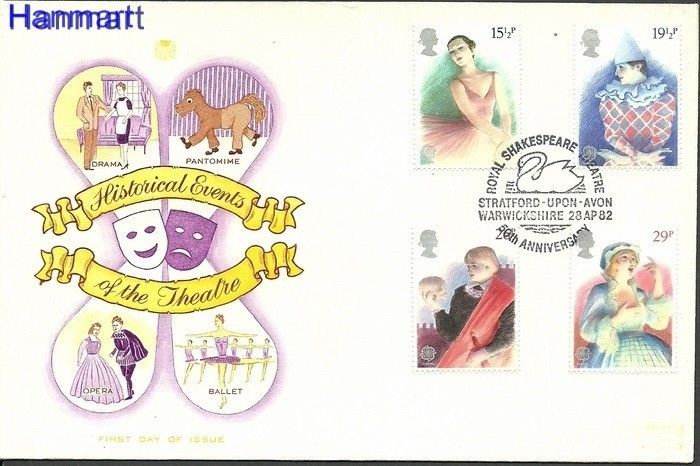 Znaczek Wielka Brytania 1982 Mi 914-917 FDC