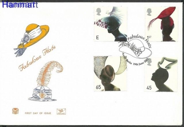 Znaczek Wielka Brytania 2001 Mi 1938-1941 FDC