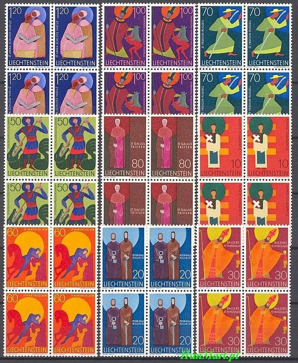 Znaczek Liechtenstein 1967 Mi 486-494 Czyste **