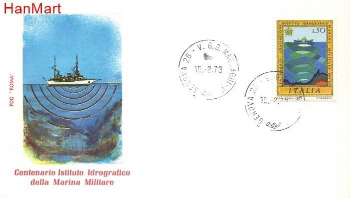 Znaczek Włochy 1973 Mi 1389 FDC