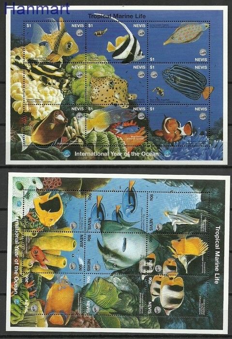 Znaczek Nevis 1998 Mi 1251-1268 Czyste **