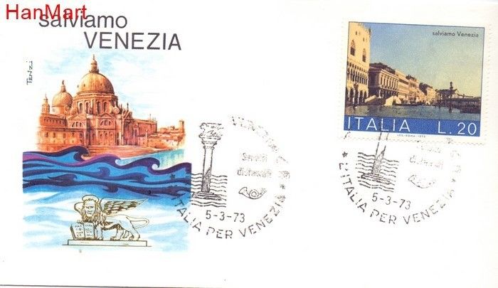 Znaczek Włochy 1973 Mi 1391 FDC