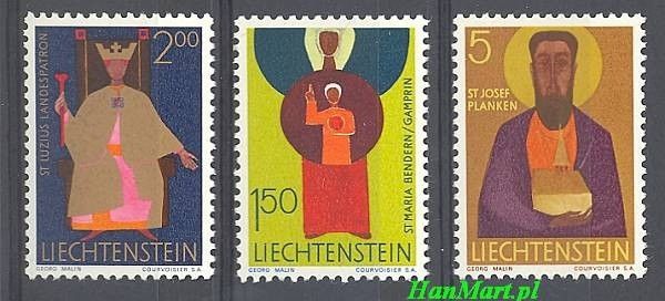 Znaczek Liechtenstein 1968 Mi 500-502 Czyste **