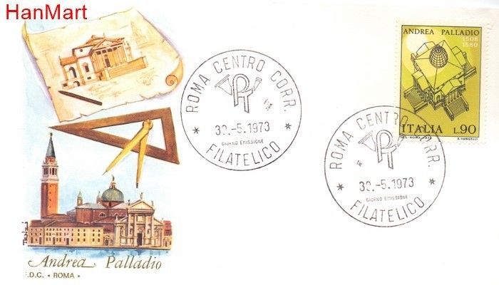 Znaczek Włochy 1973 Mi 1407 FDC