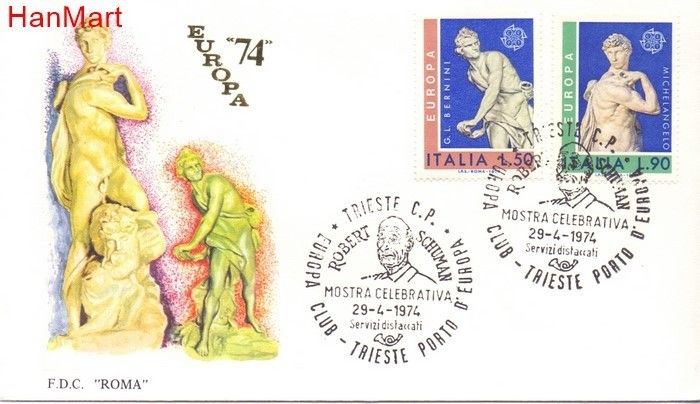 Znaczek Włochy 1974 Mi 1440-1441 FDC