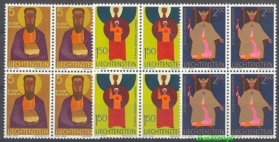 Znaczek Liechtenstein 1968 Mi 500-502 Czyste **