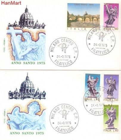 Znaczek Włochy 1975 Mi 1478-1482 FDC