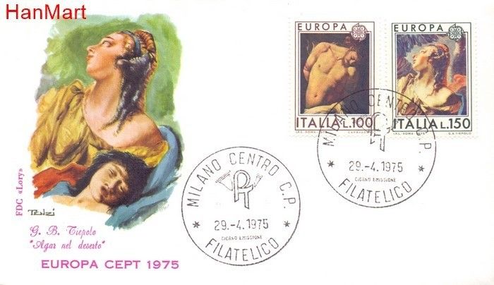 Znaczek Włochy 1975 Mi 1489-1490 FDC