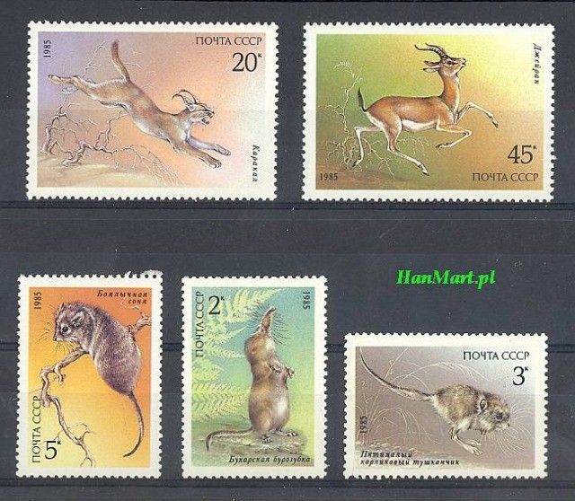 Znaczek ZSRR 1985 Mi 5537-5541 Czyste **