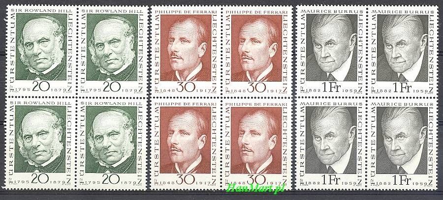 Znaczek Liechtenstein 1968 Mi 503-505 Czyste **