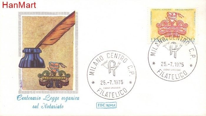 Znaczek Włochy 1975 Mi 1500 FDC