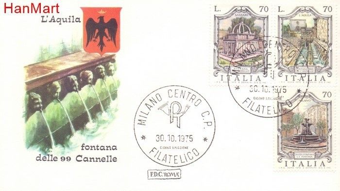 Znaczek Włochy 1975 FDC