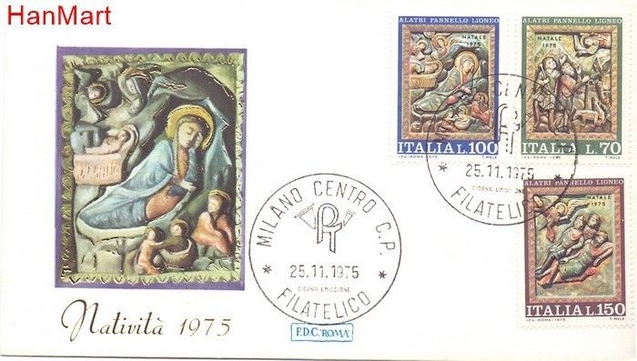 Znaczek Włochy 1975 Mi 1513-1515 FDC