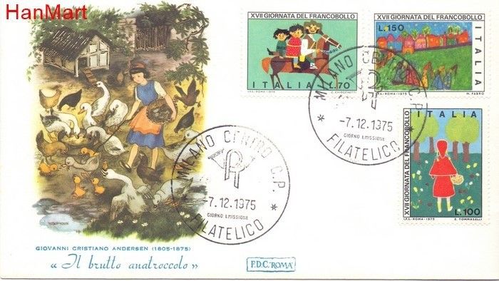 Znaczek Włochy 1975 FDC
