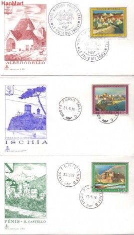 Znaczek Włochy 1976 Mi 1527-1529 FDC