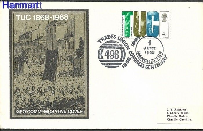 Znaczek Wielka Brytania 1968 FDC