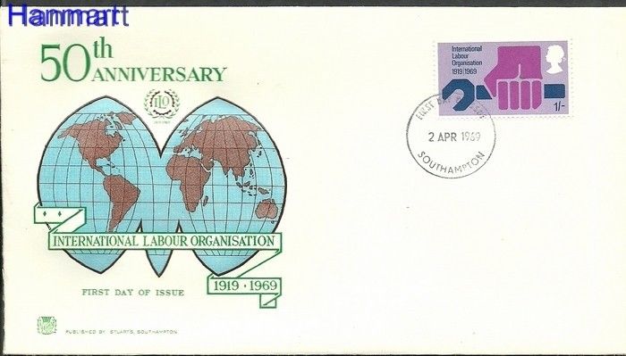 Znaczek Wielka Brytania 1969 FDC