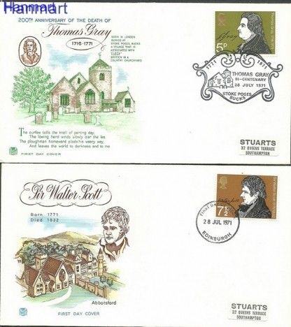 Znaczek Wielka Brytania 1971 FDC