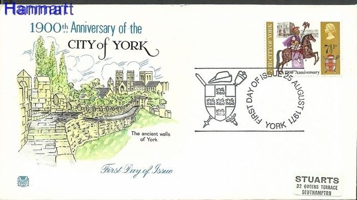 Znaczek Wielka Brytania 1971 FDC