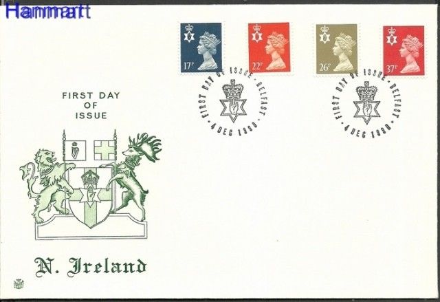 Znaczek Irlandia Północna 1990 Mi 55-58 FDC