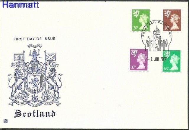 Znaczek Wielka Brytania 1997 Mi 73-76 FDC
